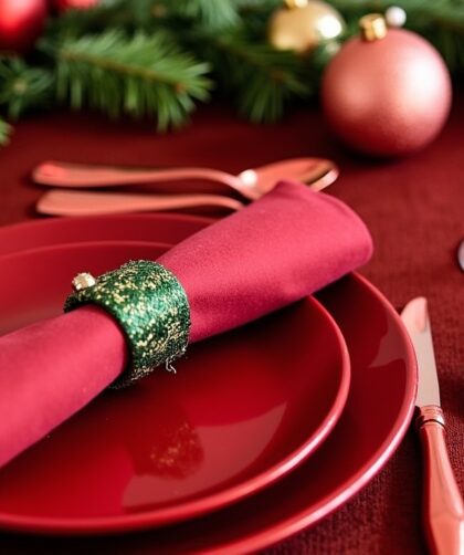 Les 10 meilleures inspirations déco pour une table de Noël rouge et or éclatante