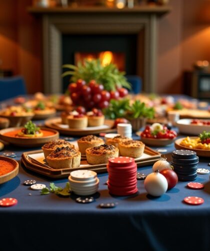 Organiser un buffet de soirée casino à domicile : idées de plats, quantités adaptées et astuces pour gérer les restes
